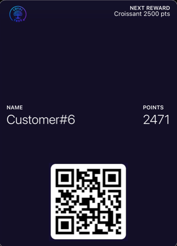 Loyaltree loyalty pass in Apple Wallet